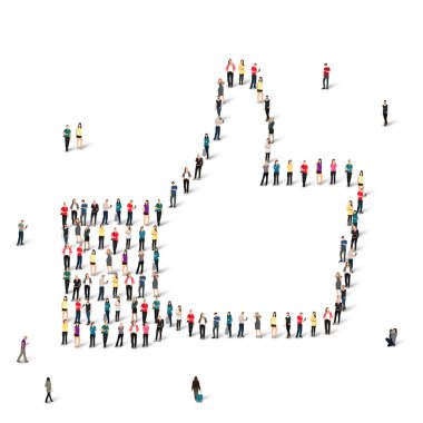 insanlar kalabalık vektör gibi