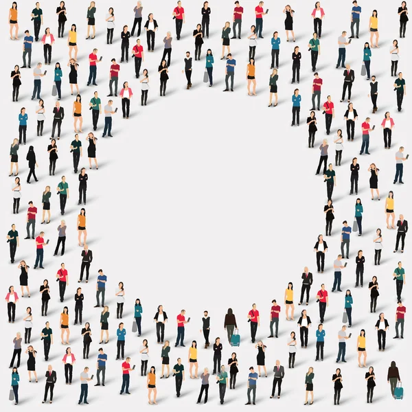 Grup insanlar şekli daire