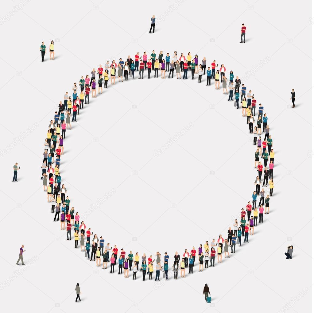 group  people  shape   circle