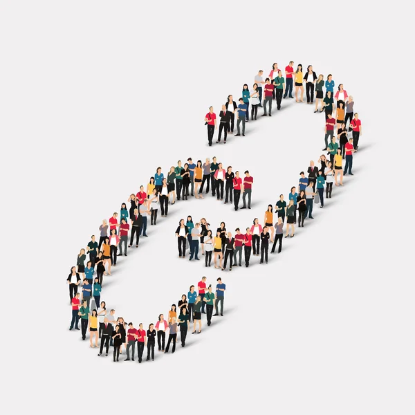 Grup insanlar zinciri bağlantı oluşturmak