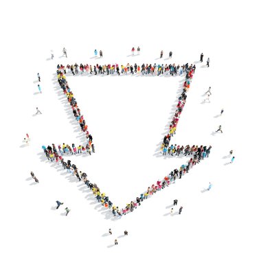 insanlar şekli ok çizgi film