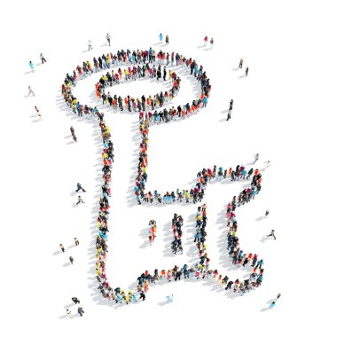 insanlar şekli anahtar çizgi film