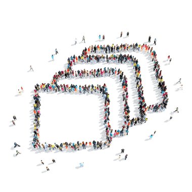 İnsanlar şekil sayfası çizgi film