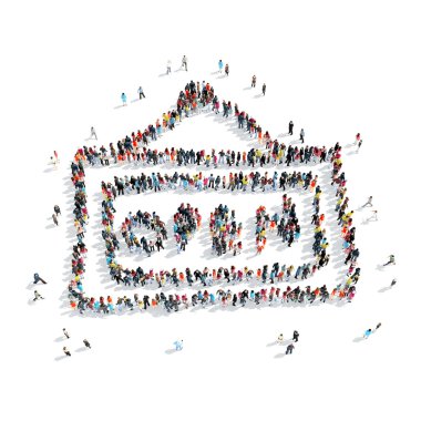 insanlar şekli açık çizgi film