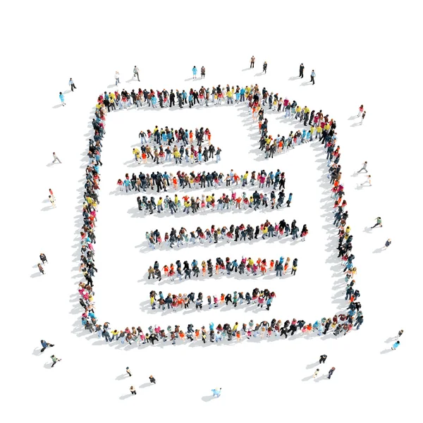 People  shape  sheet cartoon — Stock Photo, Image