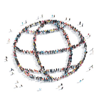 Grup insanlar şekli Küre