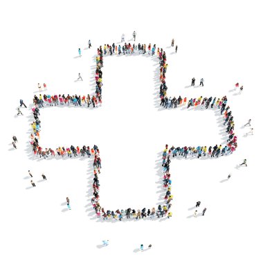 Grup insanlar şekil artı