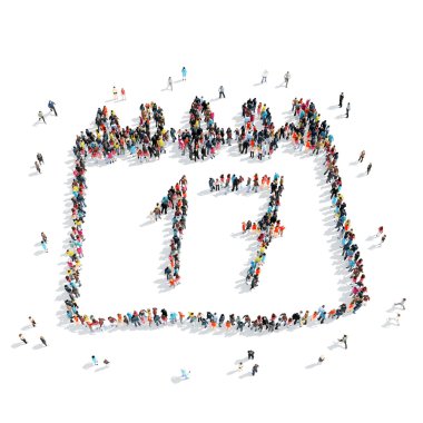 Grup insanlar şekli takvimi