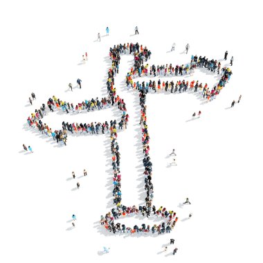 insanlar şekli ok çizgi film