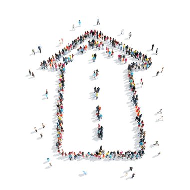 insanlar şekli ok çizgi film