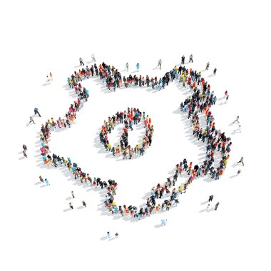 Grup insanlar şekli dişli