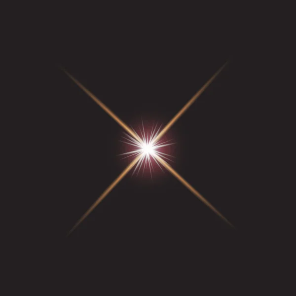 Lens flares star lights vector — Stock Vector