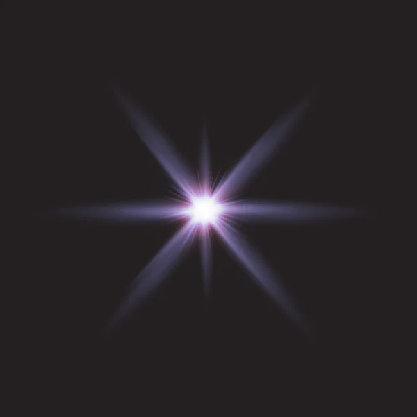 Linse fackelt Stern Lichter Vektor — Stockvektor