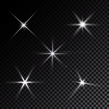 mercek parlaması yıldız ışıkları vektör