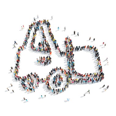 Grup insanlar çekici şekil