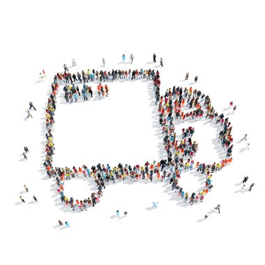 insanlar şekli kamyon taşımacılığı