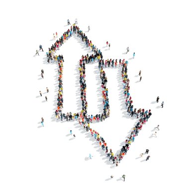 insanlar şekli ok çizgi film