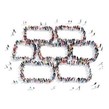 Grup insanlar şekli tuğla