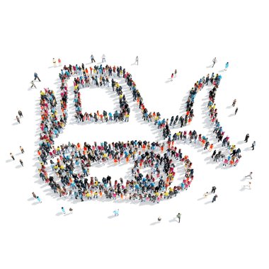 Grup insanlar çekici şekil