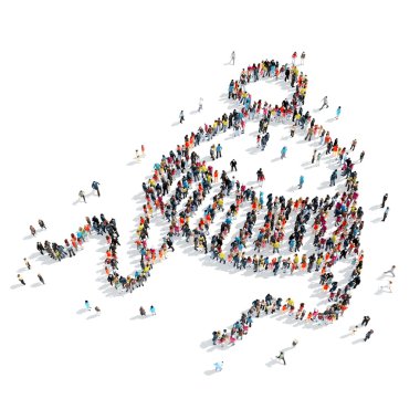 insanlar şekli kış şapka