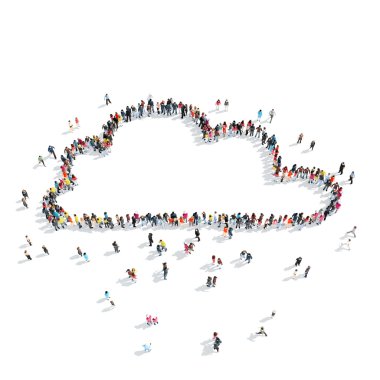 insanlar şekli bulutlar