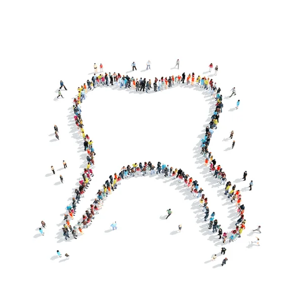 People  shape  tooth medicine — Stock Photo, Image