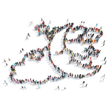 insanlar şekli ay bulut