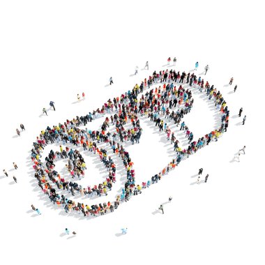 insanlar şekli rulo çizgi film