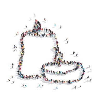 İnsanlar mum çizgi film