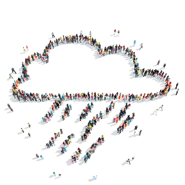 insanlar şekli bulutlar