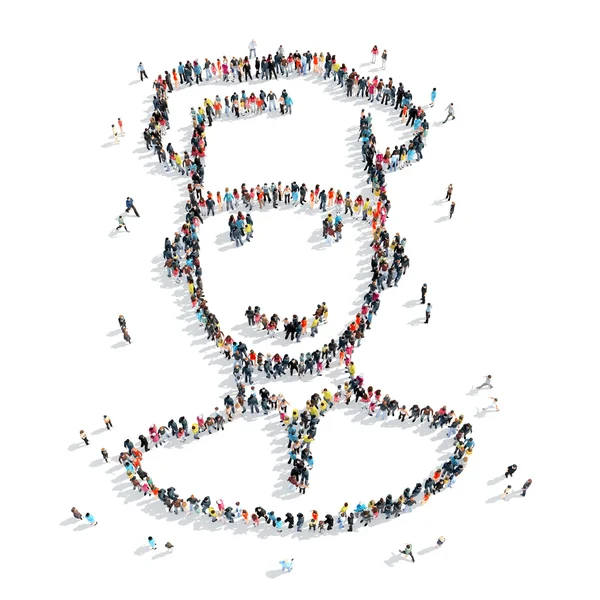 People  shape  man cartoon — Stock Photo, Image