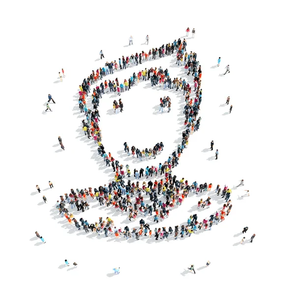 Lidé tvar člověka kreslený — Stock fotografie