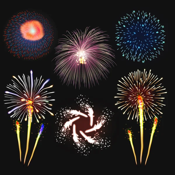 Fuochi d'artificio festivo scoppiettante scintillante — Foto Stock