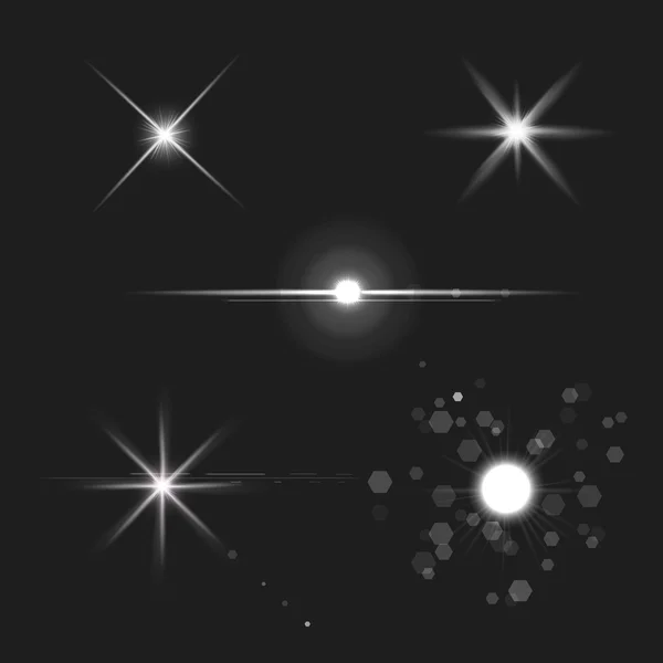 Lens flares star lights — Stock Photo, Image