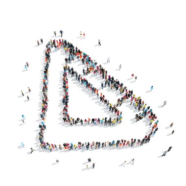 Grup insanlar şekli satır