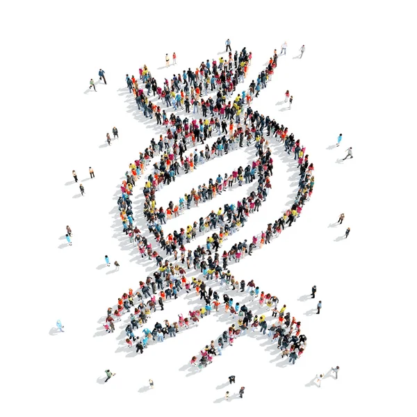 Group  people   DNA — Stock Photo, Image