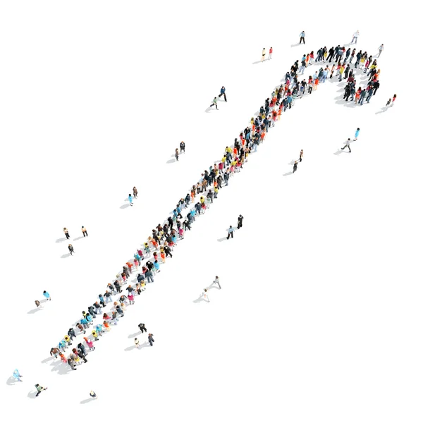 Group  people shape cane — Stock Photo, Image