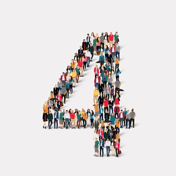 People form  number four — Stock Photo, Image