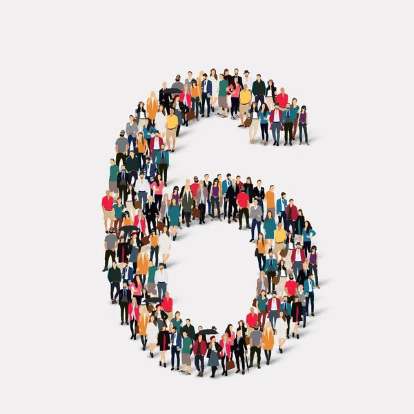 People form  number six — Stock Photo, Image