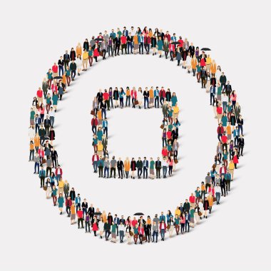 Grup insanlar şekli Oynat düğmesini