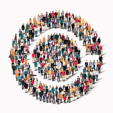 Grup insanlar kahve şekil