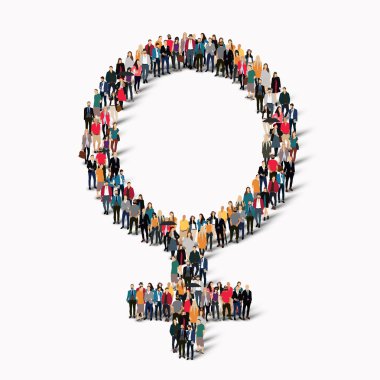 Grup insanlar kadın karakter şekli