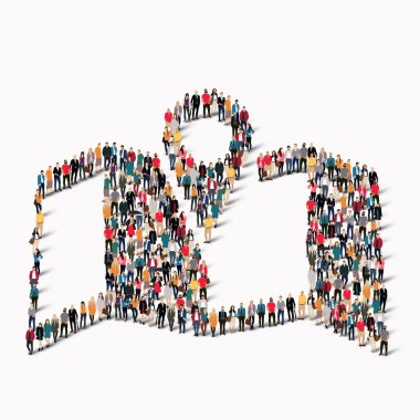 İnsanlar harita işaretçi şekli