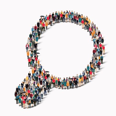 insan formu Büyüteç.