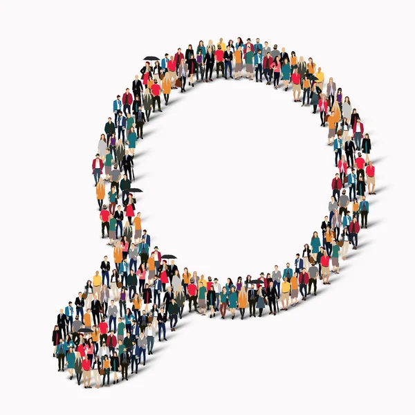 insan formu Büyüteç.