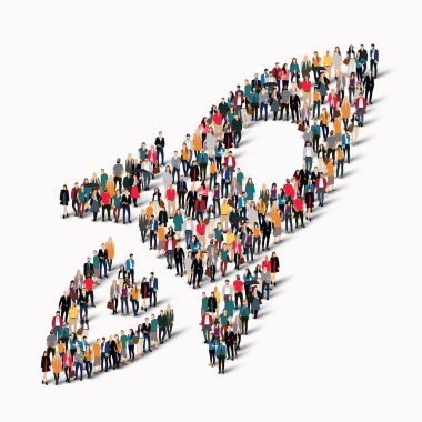 Grup insanlar roket vektör şekli