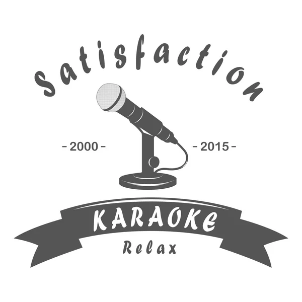 Karaoke club micrófono canción retro — Vector de stock