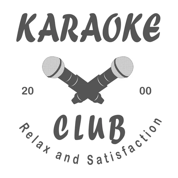 Karaoke club microfoon retro lied — Stockvector