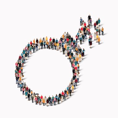 Grup insanlar bomba şekil