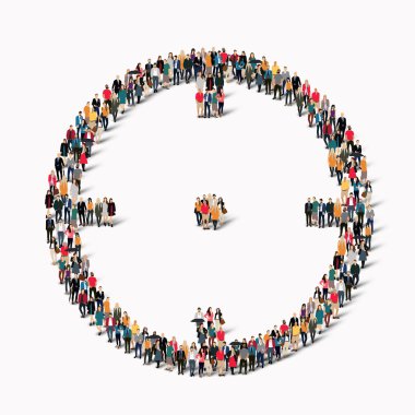 Grup insanlar hedefe şekil